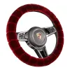 Red suede hand-sewn car steering wheel cover for Teramont Item Picture